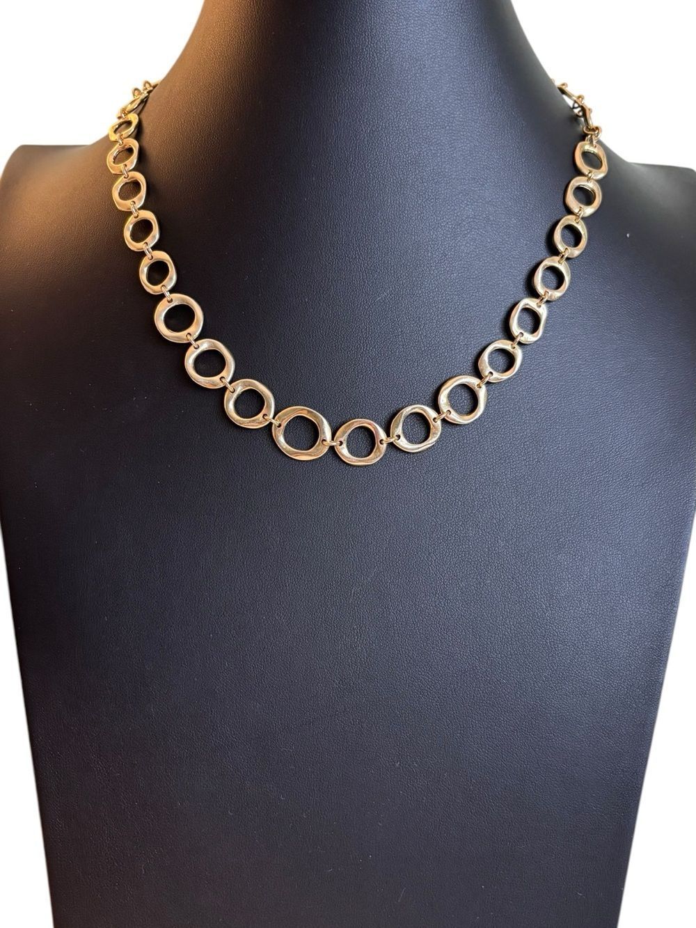 Vintage Graduated Circle Link Necklace by Liz & Co.
